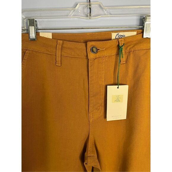 Brand New Cosmic Blue Love Women's 30T Mustard Yellow Tailored Cuffed Pants - Picture 2 of 9